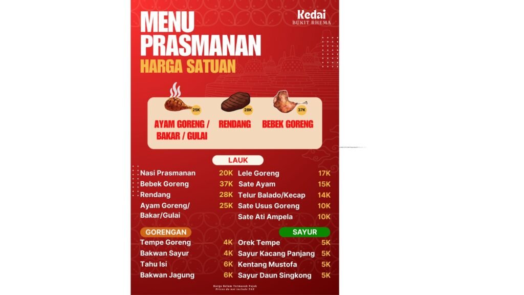 menu lebaran 2026 magelang 