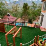 Playground alam anak di Kedai Bukit Rhema Borobudur untuk artikel resto keluarga nuansa alam Jogja