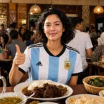 Kuliner Indonesia dengan suasana restoran lokal