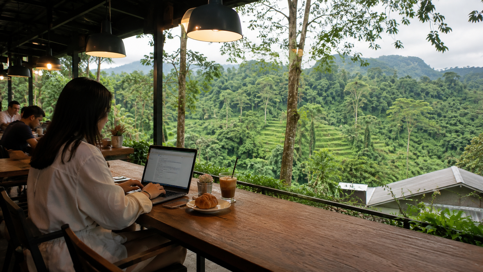 Interior cafe WFC Bogor yang nyaman untuk bekerja