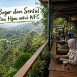 Suasana cafe WFC Bogor dengan view hijau